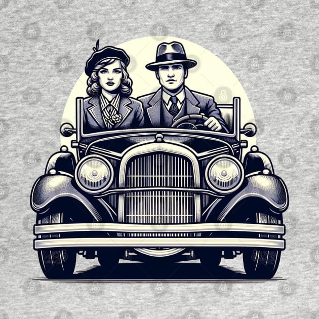 Classic Bonnie and Clyde Getaway by BLKPHNX DESIGNS